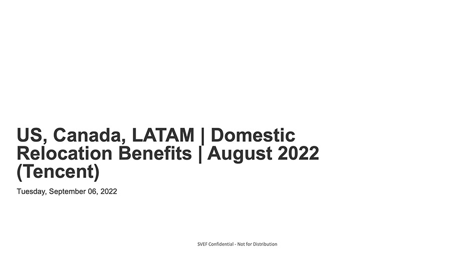 2022 US, Canada, LATAM Domestic Relocation Benefits