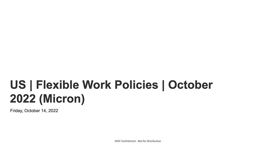 2022 US Flexible Work Policies
