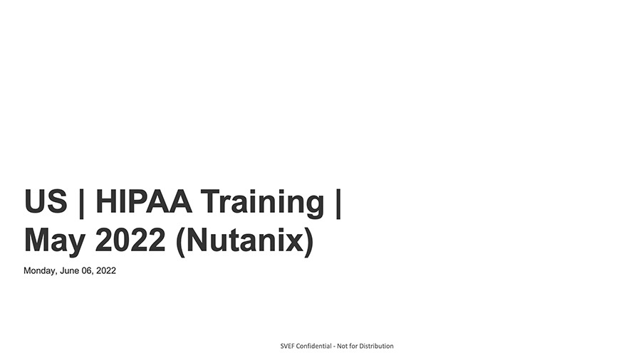 2022 US HIPAA Training