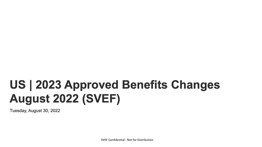 2023 US Approved Benefits Changes