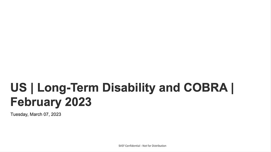 2023 US Long Term Disability and COBRA