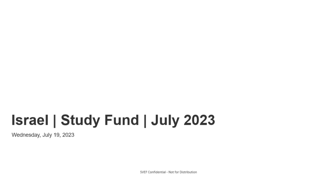 israel study fund 23 cover