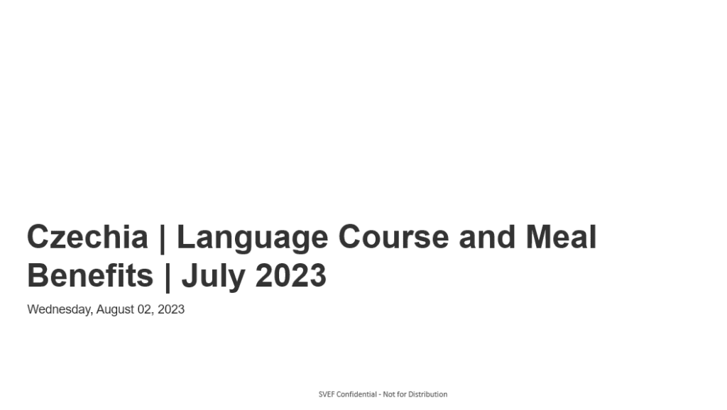 czechia language course and meal benefits july 2023
