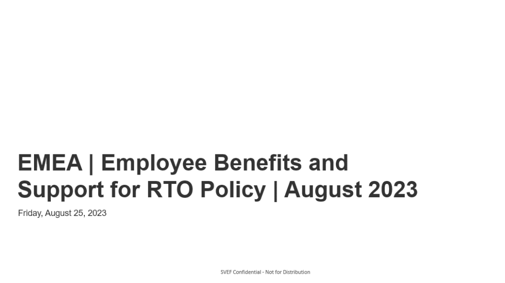 emea employee benefits and support for rto policy august 2023