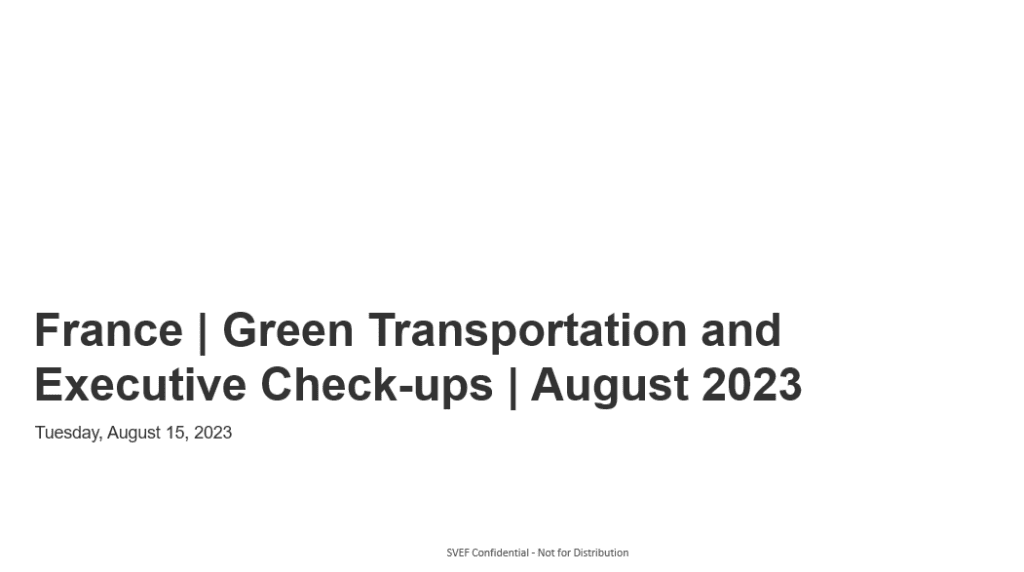 france green transportation and executive check ups august 2023