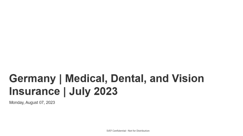 germany medical dental and vision insurance july 2023