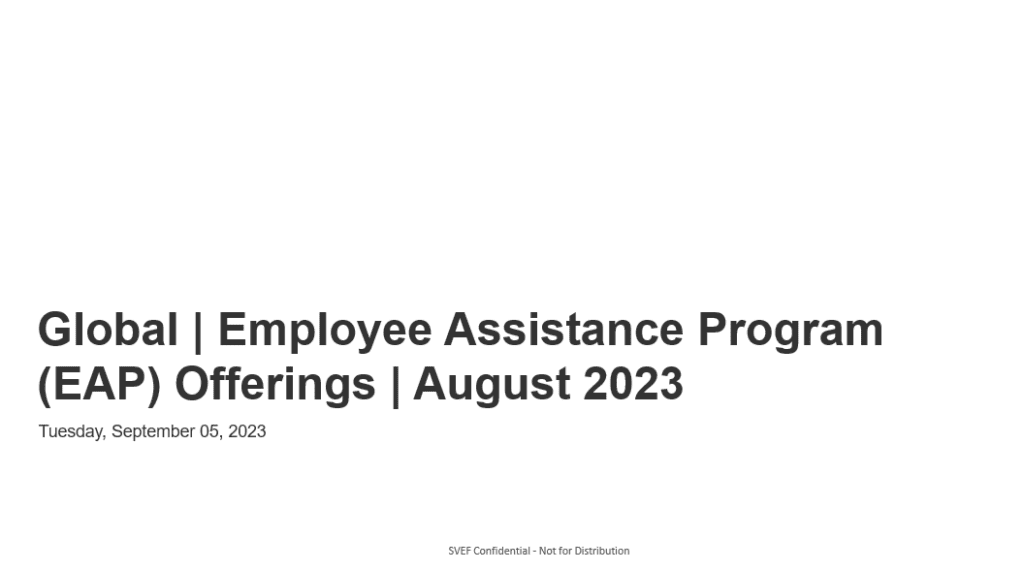 global employee assistance program eap offerings august 2023