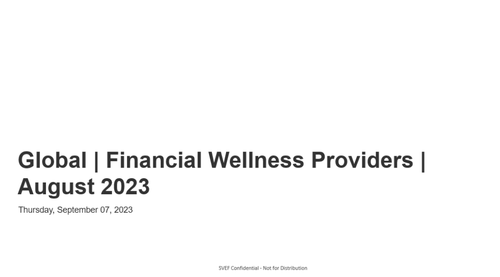 global financial wellness providers august 2023