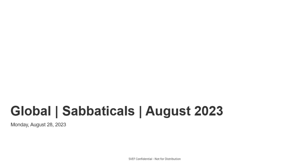 global sabbaticals august 2023