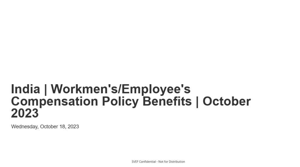 india workmens employees compensation policy benefits october 2023