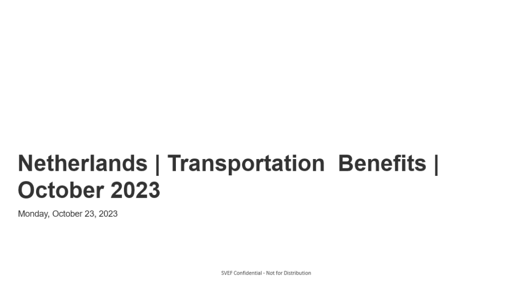 netherlands transportation benefits october 2023
