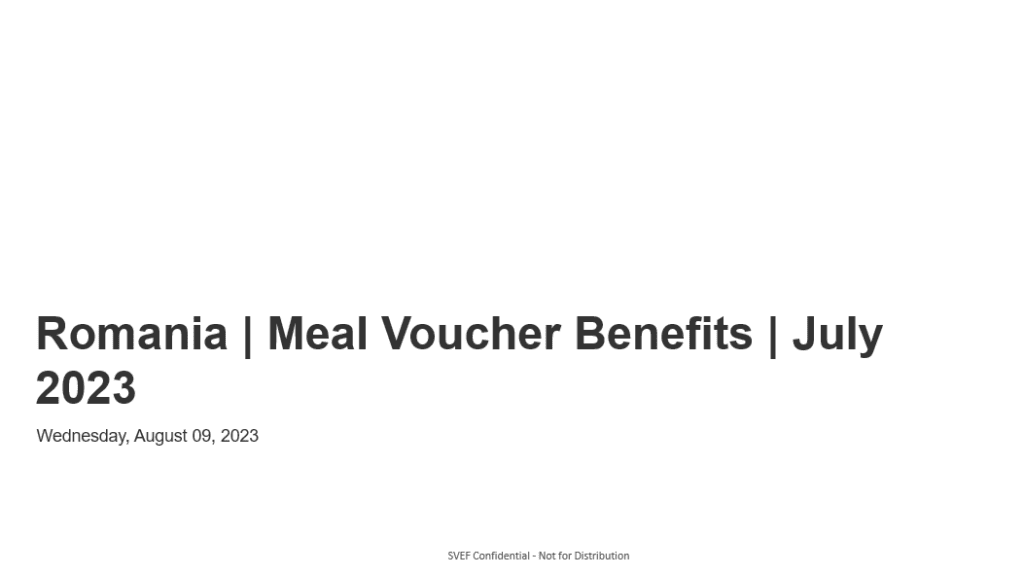 romania meal voucher benefits july 2023