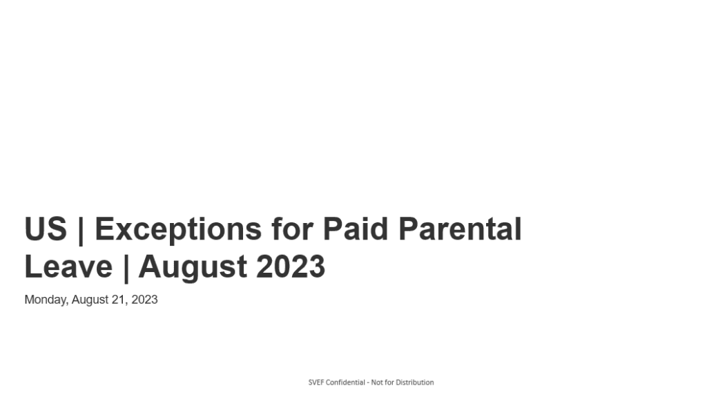 us exceptions for paid parental leave august 2023