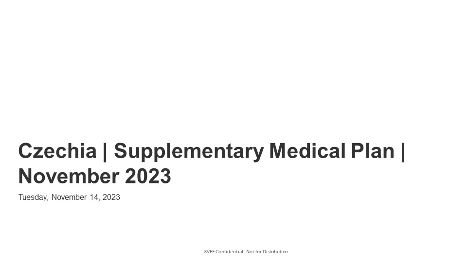 Czechia Supplementary Medical Plan November 2023