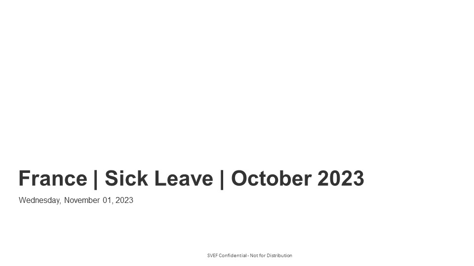 France Sick Leave October 2023
