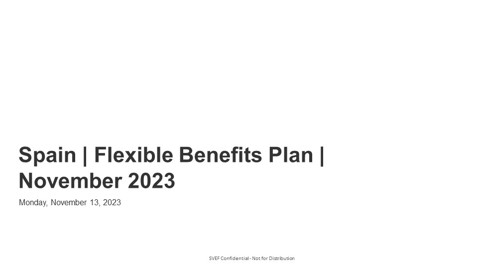 Spain Flexible Benefits Plan November 2023