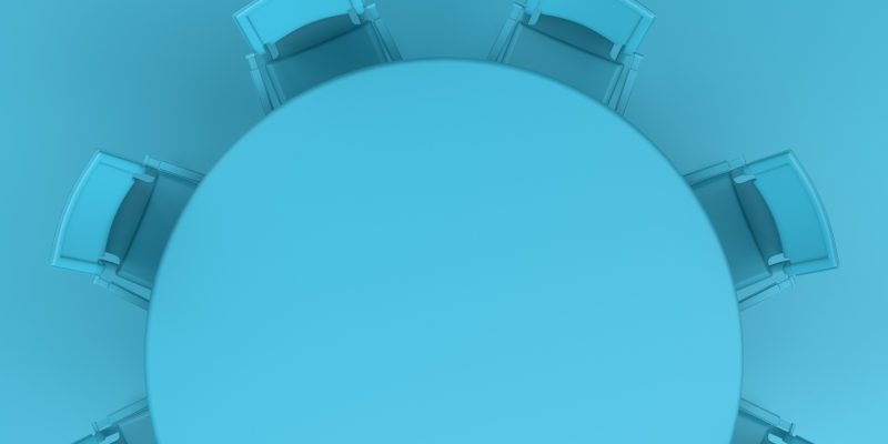 Meeting table with chairs, minimal concept.