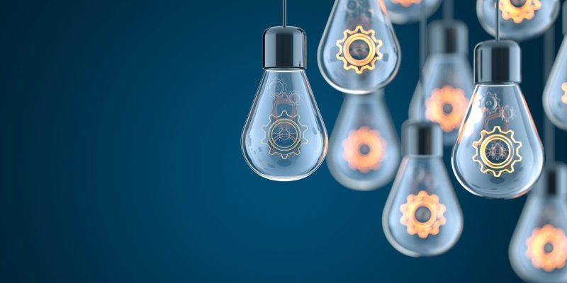 Innovation and new ideas lightbulb concept